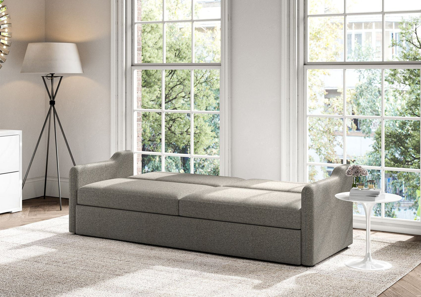 Portofino Storage Spectre Grey Sofa Bed Furniture Time4Sleep
