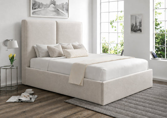 Roma Arran Natural Upholstered Ottoman Bed Frame Only Bed Time4Sleep Manufacturing Double