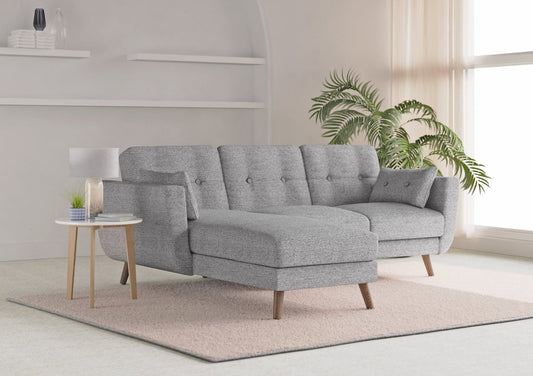 Saltaire Light Grey Corner Sofa Bed Furniture Time4Sleep