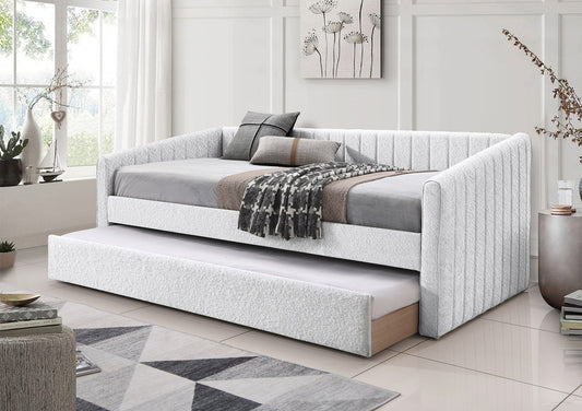 Sanderson Cream Upholstered Day Bed Including Underbed Bed Comfy Factor