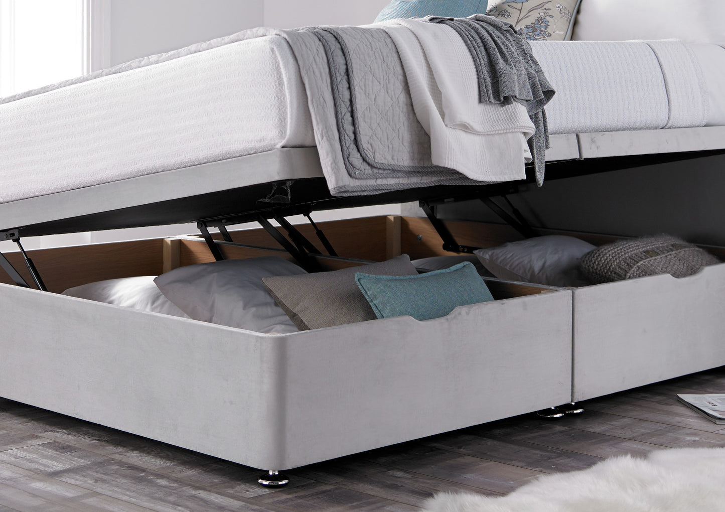 Madison East Upholstered Ottoman Base and Headboard Only Bed time4sleepadmin