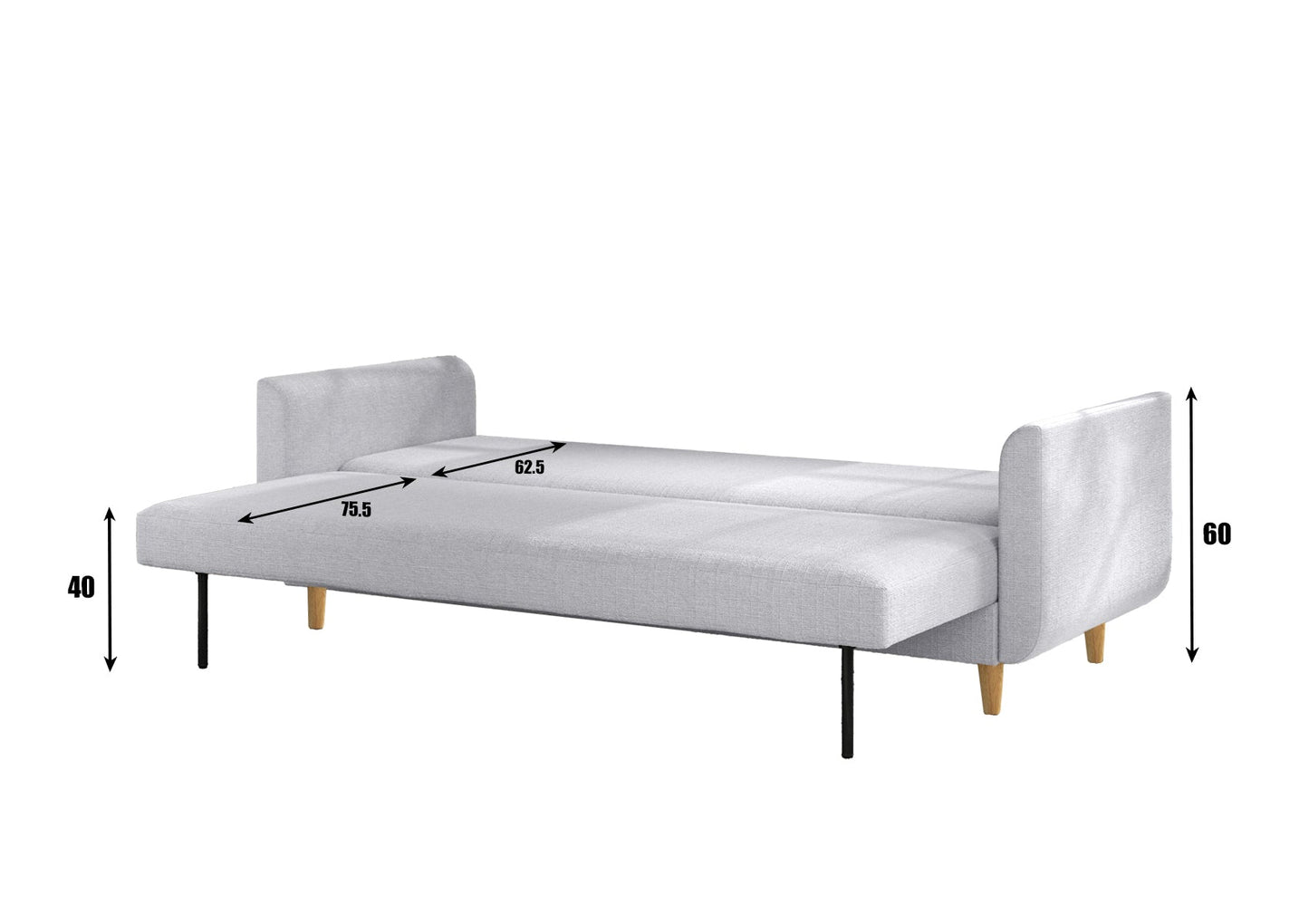 Sorrento Pocket Rest Powder Blue Sofa Bed Furniture Time4Sleep
