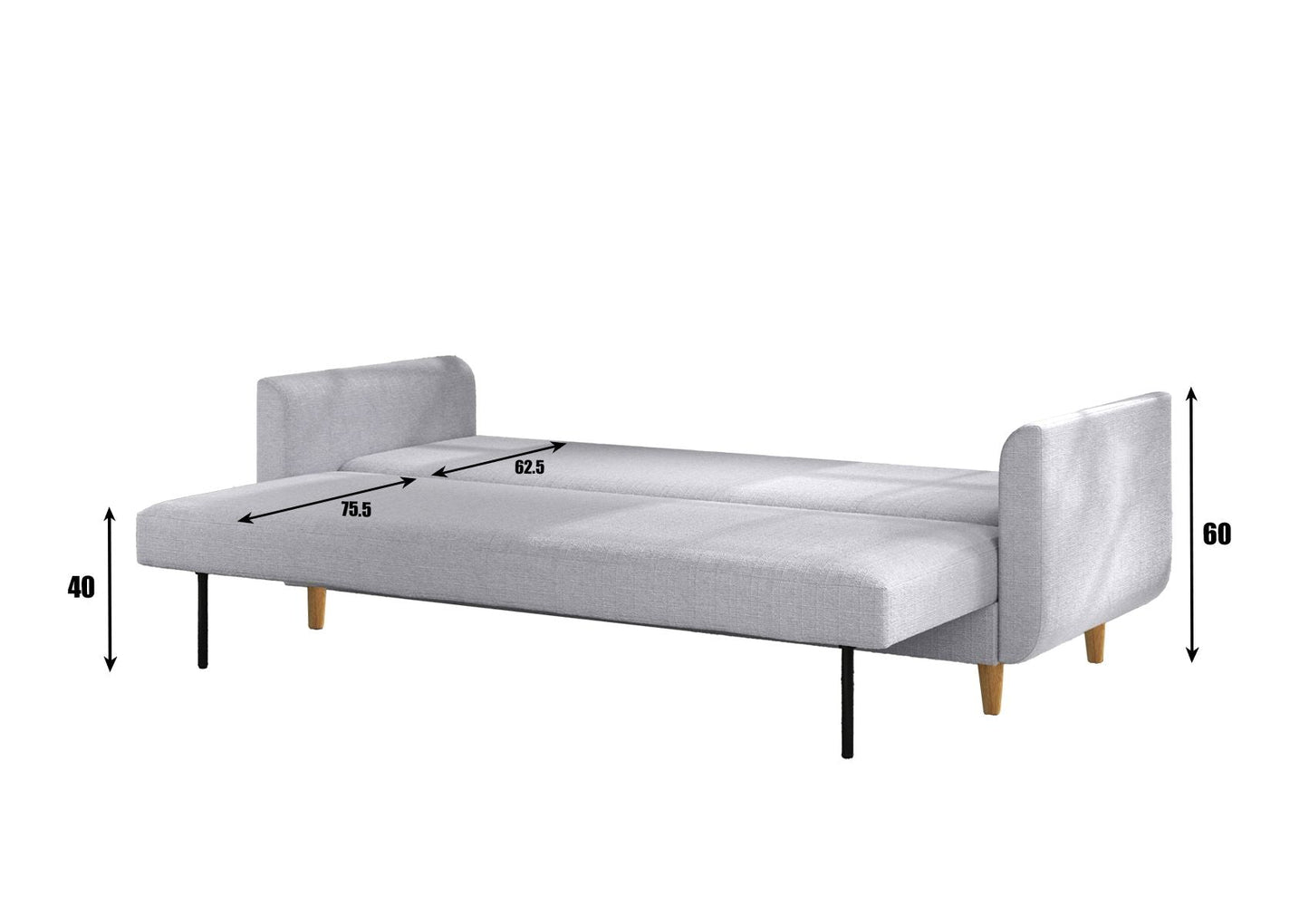 Sorrento Pocket Rest Powder Blue Sofa Bed Furniture Time4Sleep