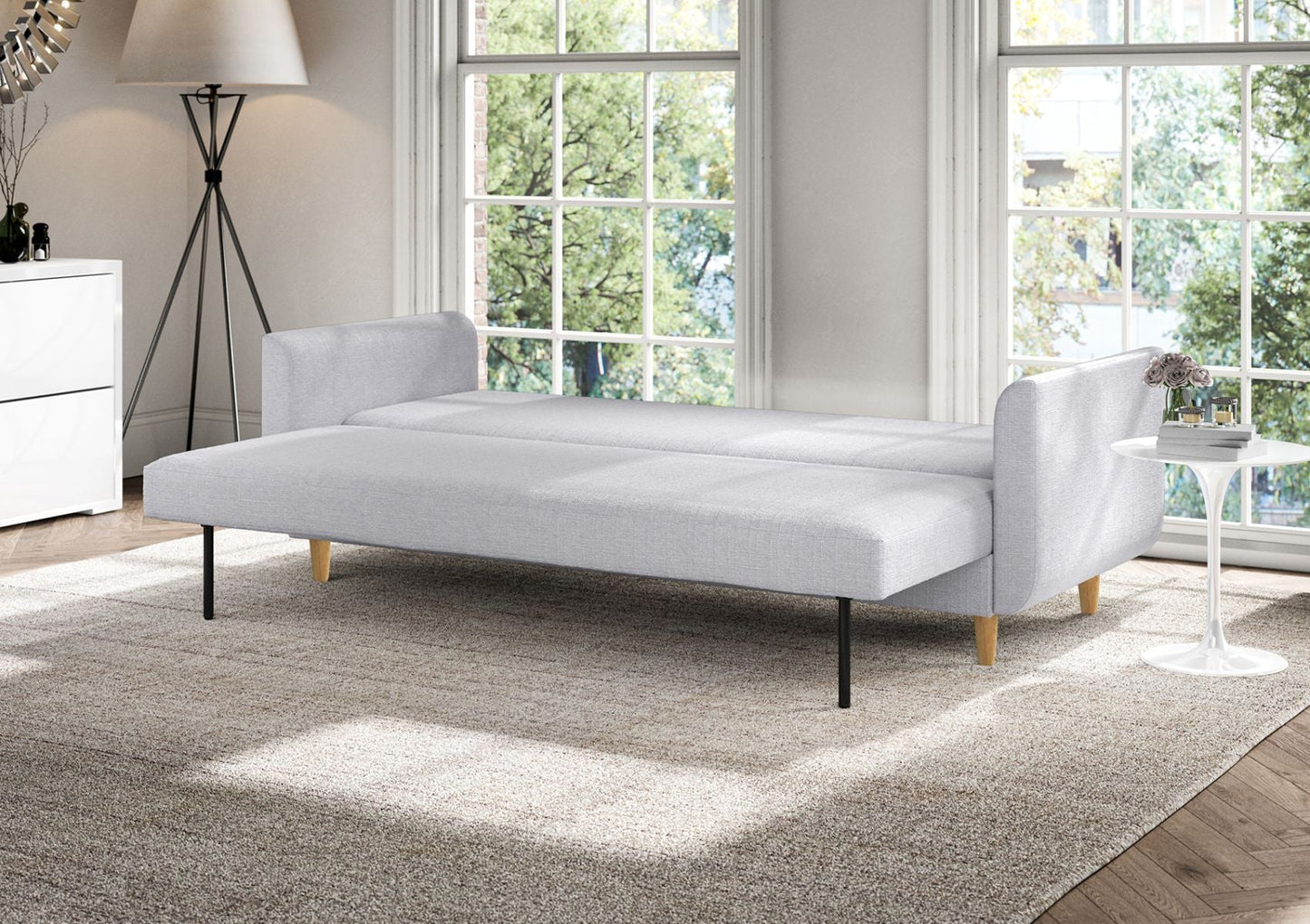 Sorrento Pocket Rest Powder Blue Sofa Bed Furniture Time4Sleep