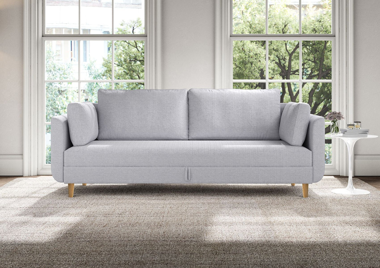 Sorrento Pocket Rest Powder Blue Sofa Bed Furniture Time4Sleep