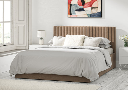 Symphony Classic Hugo Mink Upholstered Ottoman Bed Frame Only - Bed - Time4Sleep