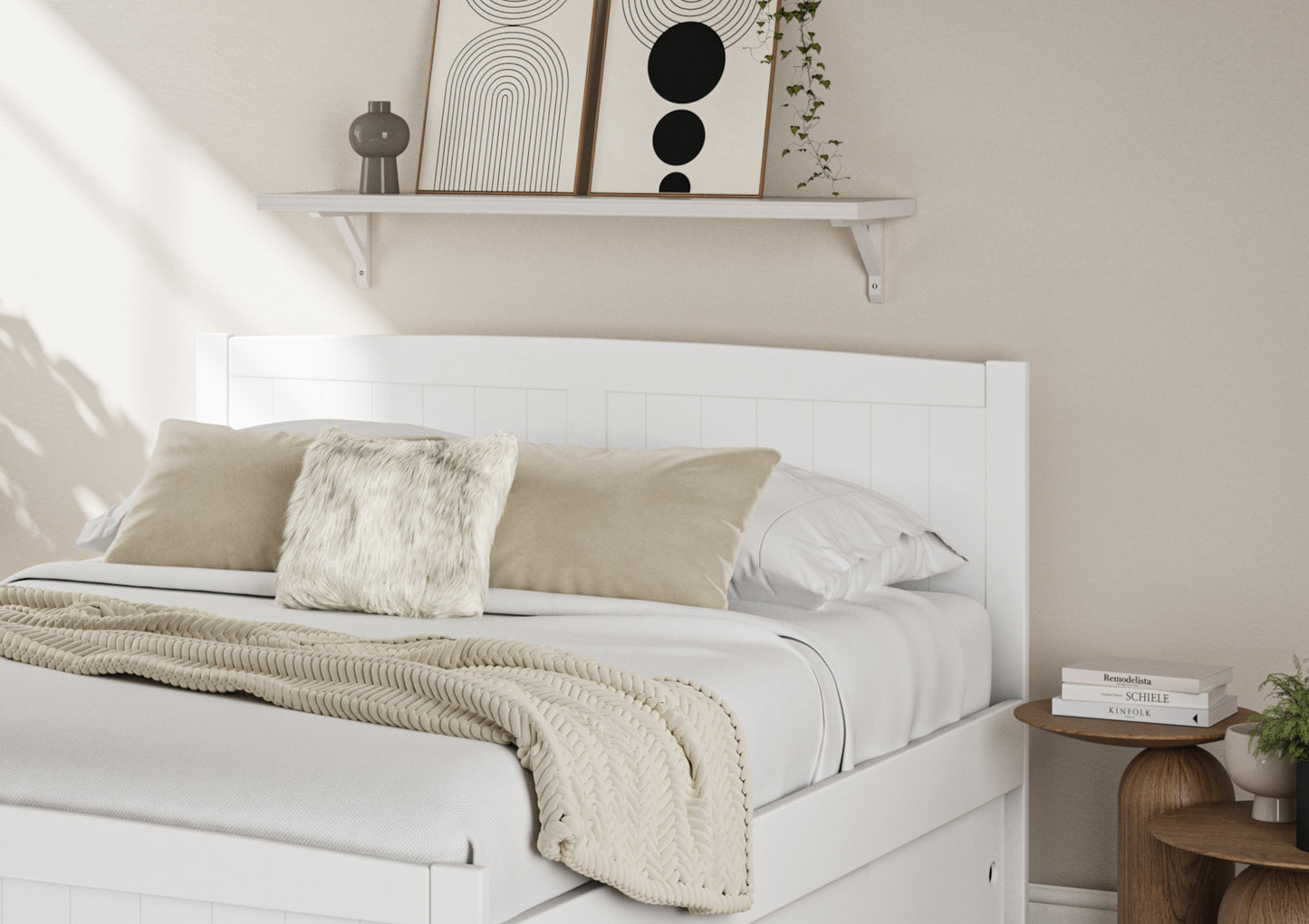 Maxistore 6 Door White Wooden Storage Bed Frame Bed time4sleepadmin