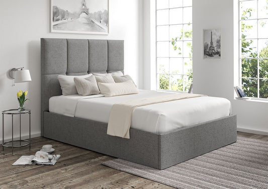 Turin Arran Pebble Upholstered Ottoman Bed Frame Only Bed Time4Sleep