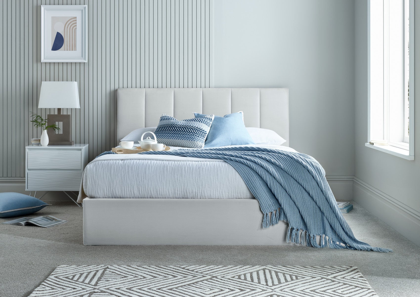 Valencia Cloud Upholstered Ottoman Bed Frame Time4Sleep Valencia cloud upholstered ottoman bed frame time4sleep