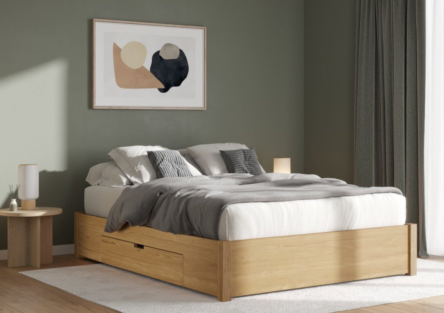 Weston Platform Bed Frame Bed Importas Double