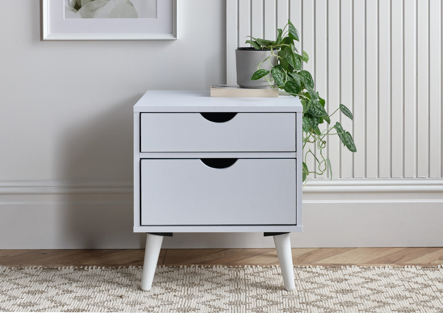 Molle 2 Drawer White Bedside Only Furniture time4sleepadmin