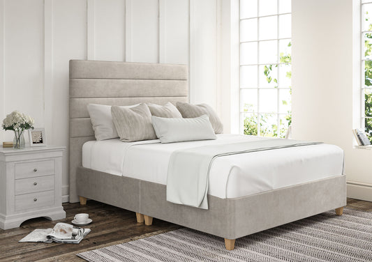 Zodiac Upholstered Headboard and Shallow Base On Legs Bed time4sleepadmin