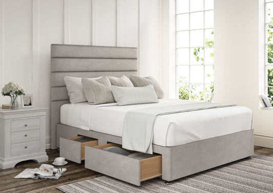 Zodiac Upholstered Headboard and Divan Base Bed time4sleepadmin