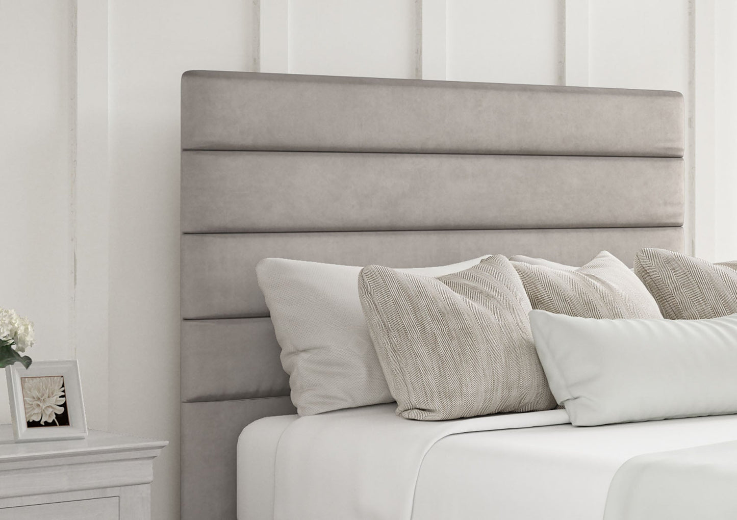 Zodiac Upholstered Headboard and Divan Base Bed Time4Sleep