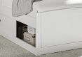 Maxistore 3 Door White Wooden Storage Single Bed Frame