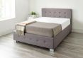 Essentials Upholstered Ottoman Grey Linen Bed Frame