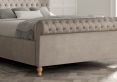 Aldwych Naples Silver Upholstered Single Sleigh Bed Only