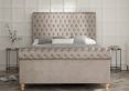 Aldwych Naples Silver Upholstered King Size Sleigh Bed Only