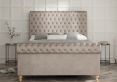 Aldwych Naples Silver Upholstered Double Sleigh Bed Only