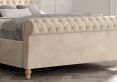 Aldwych Savannah Almond Upholstered Single Sleigh Bed Only