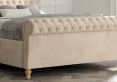 Aldwych Savannah Almond Upholstered Super King Size Sleigh Bed Only
