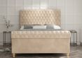 Aldwych Savannah Almond Upholstered Compact Double Sleigh Bed Only