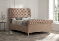 Aldwych Savannah Mocha Upholstered Compact Double Sleigh Bed Only