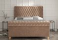 Aldwych Savannah Mocha Upholstered King Size Sleigh Bed Only