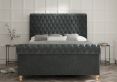 Aldwych Savannah Ocean Upholstered Compact Double Sleigh Bed Only