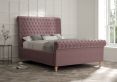 Aldwych Velvet Lilac Upholstered King Size Sleigh Bed Only