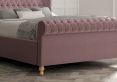 Aldwych Velvet Lilac Upholstered Compact Double Sleigh Bed Only