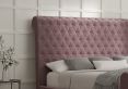 Aldwych Velvet Lilac Upholstered Compact Double Sleigh Bed Only