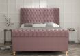 Aldwych Velvet Lilac Upholstered King Size Sleigh Bed Only