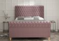 Aldwych Velvet Lilac Upholstered Sleigh Bed Only