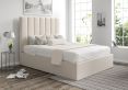 Amalfi Boucle Ivory Upholstered Ottoman Super King Size Bed Frame Only