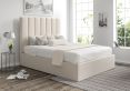 Amalfi Boucle Ivory Upholstered Ottoman King Size Bed Frame Only