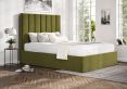 Amalfi Hugo Olive Upholstered Ottoman King Size Bed Frame Only