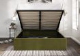 Amalfi Hugo Olive Upholstered Ottoman King Size Bed Frame Only