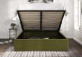 Amalfi Hugo Olive Upholstered Ottoman Double Bed Frame Only