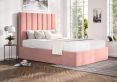 Amalfi Hugo Powder Upholstered Ottoman King Size Bed Frame Only