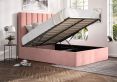 Amalfi Hugo Powder Upholstered Ottoman Single Bed Frame Only