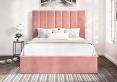 Amalfi Hugo Powder Upholstered Ottoman Compact Double Bed Frame Only