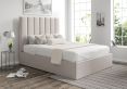 Amalfi Linea Fog Upholstered Ottoman Double Bed Frame Only