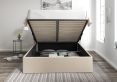 Amalfi Linea Linen Upholstered Ottoman Single Bed Frame Only