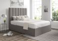Amalfi Trebla Charcoal Upholstered Ottoman Double Bed Frame Only