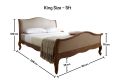 Amelia Oak Bed Frame - HFE - King Size Bed Frame Only