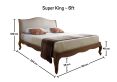 Amelia Oak Bed Frame - LFE - Super King Size Bed Frame Only