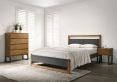 Harmony Amelia Charcoal Wooden Double Bed Frame Only