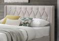 Ancona Oat Winged Upholstered Ottoman Double Bed Frame