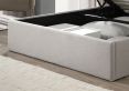 Ancona Oat Winged Upholstered Ottoman King Size Bed Frame